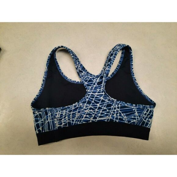 NIKE DRI-FIT - - S - BLUE & WHITE - RACER BACK SPORTS BRA - Picture 2 of 3